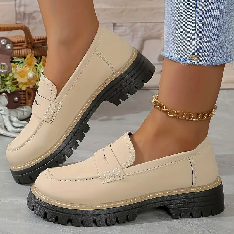 Dame Loafers – Strukturert Passform – Rund Tå – Kraftig Såle – Elegant Hverdagsstil